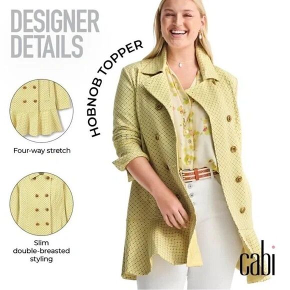 Cabi Hobnob Yellow (Daffodil) Topper/Coat/Jacket/Dress #6249 NWOT size Small. - Picture 7 of 11